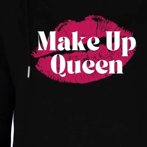 Makeup Queen Lipstick Womens Funnel Neck Pullover Hood