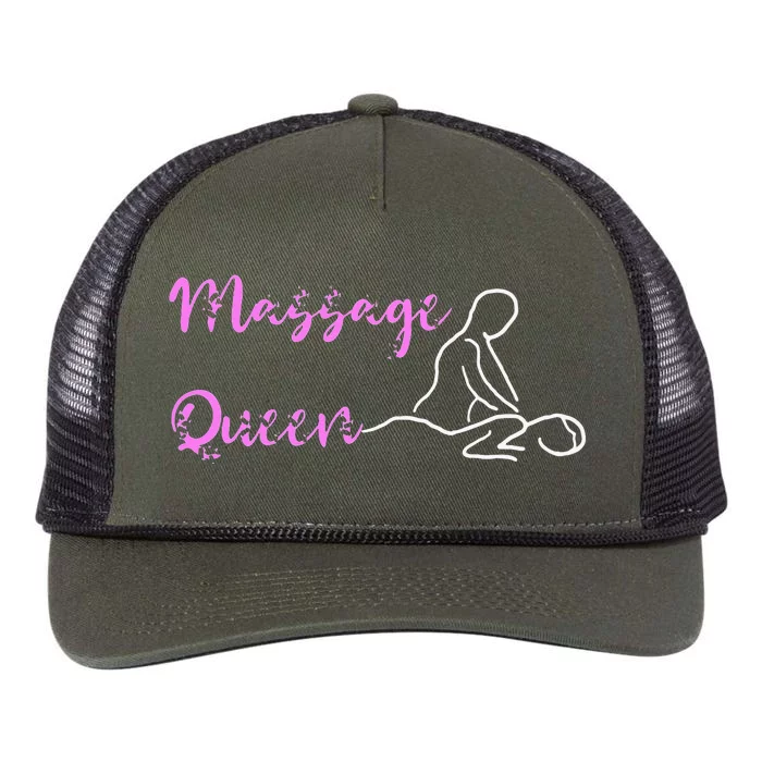 Massage Queen Masseuse Spa Reflexologist Massage Therapist Retro Rope Trucker Hat Cap