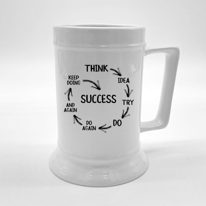 Motivational Quote Motivation Success Inspiration Mindset Gift Front & Back Beer Stein