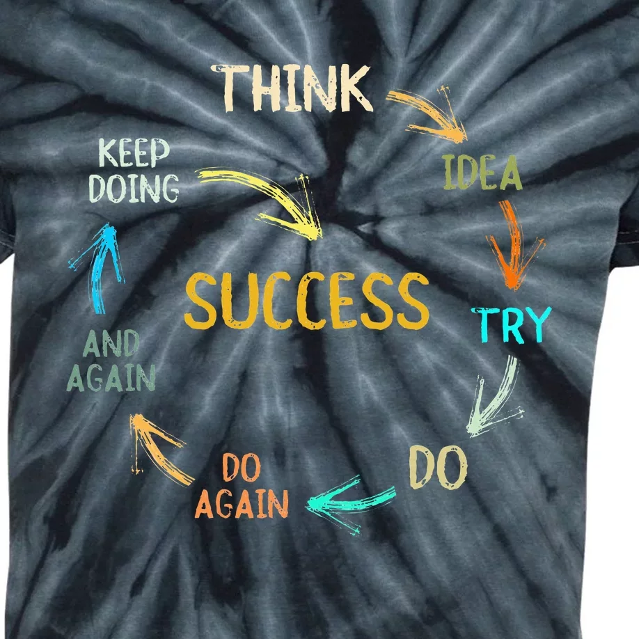 Motivational Quote Motivation Success Inspiration Mindset Kids Tie-Dye T-Shirt