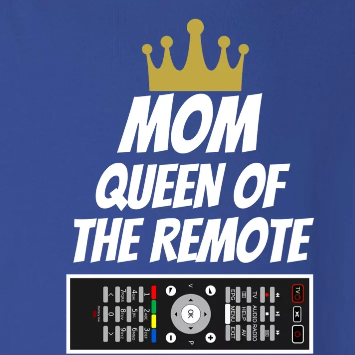 Mom Queen Of The Remote Gift Present For Mom Gift Funny Slogan Gift Toddler Long Sleeve Shirt