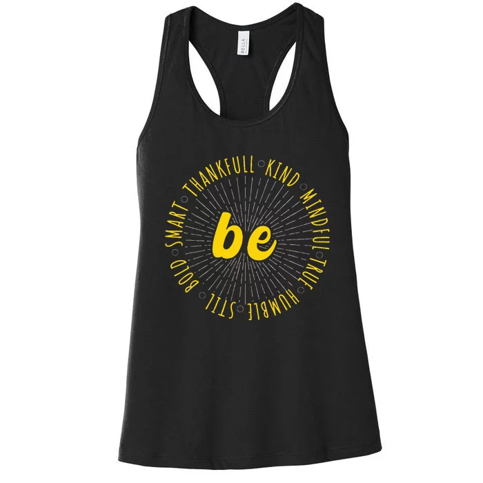 Motivational Quote Positive Saying Life Slogan VarsityGold Women's Racerback Tank