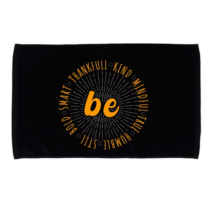 Motivational Quote Positive Saying Life Slogan Orange Microfiber Hand Towel