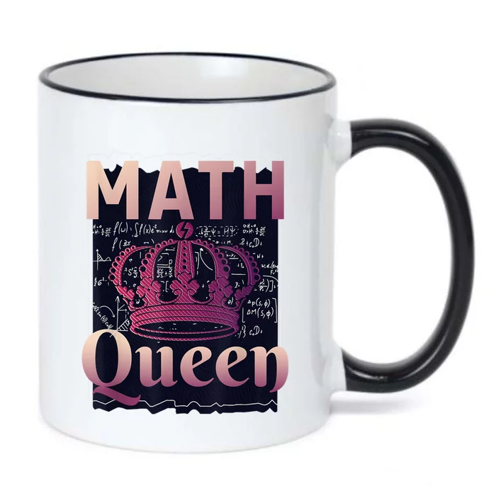 Math Queen School University Algebra Funny Mathematics Black Color Changing Mug