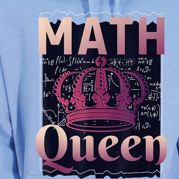 Math Queen School University Algebra Funny Mathematics Unisex Surf Hoodie