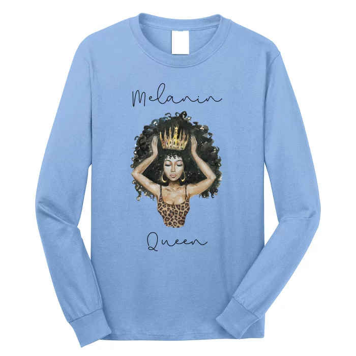 Melanin Queen Tee Black Queen Black Pride Black Magic Cute Gift Long Sleeve Shirt