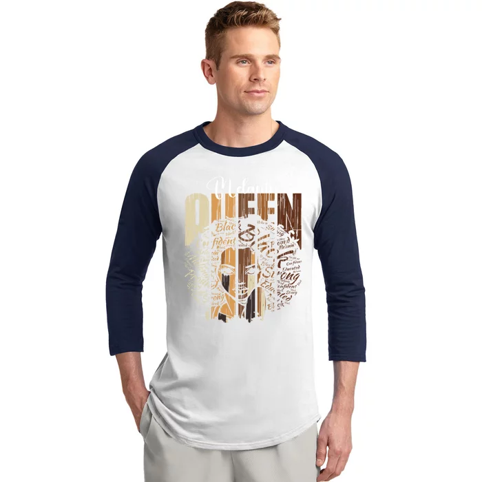 Melanin Queen Unapologetically Dope Mom Black History Gift Baseball Sleeve Shirt