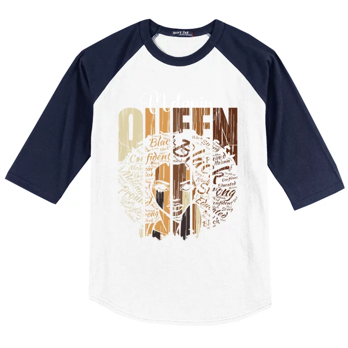 Melanin Queen Unapologetically Dope Mom Black History Gift Baseball Sleeve Shirt