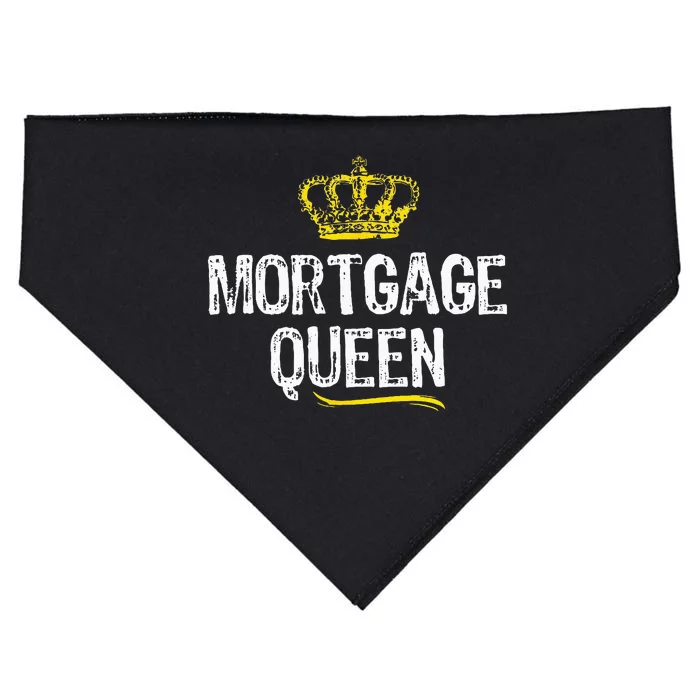 Mortgage Queen Women Broker Funny Cool Cute Gift USA-Made Doggie Bandana