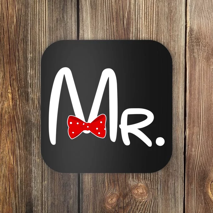 Mr. Bow Tie Cute Matching Couples Coaster