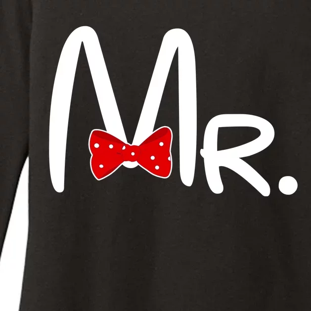 Mr. Bow Tie Cute Matching Couples Womens CVC Long Sleeve Shirt