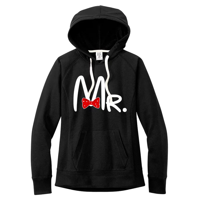 Mr. Bow Tie Cute Matching Couples Women's Fleece Hoodie