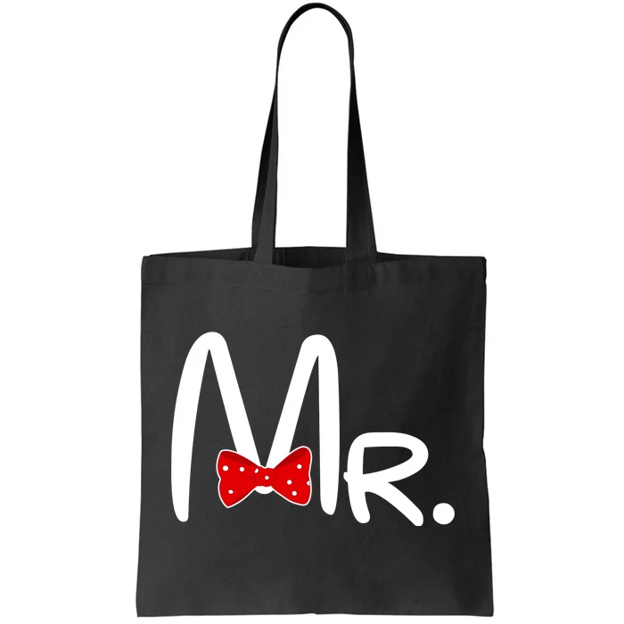 Mr. Bow Tie Cute Matching Couples Tote Bag