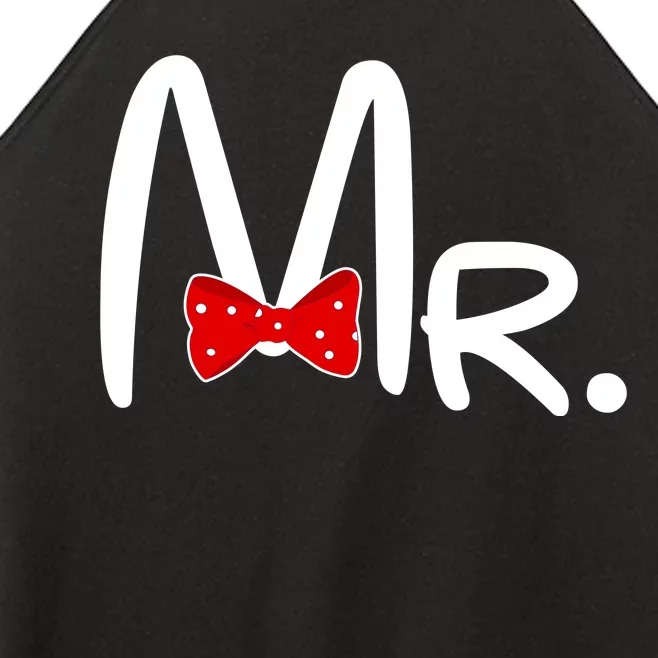 Mr. Bow Tie Cute Matching Couples Women’s Perfect Tri Rocker Tank