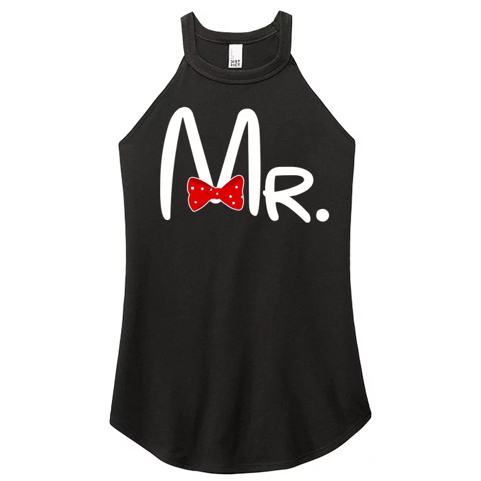 Mr. Bow Tie Cute Matching Couples Women’s Perfect Tri Rocker Tank