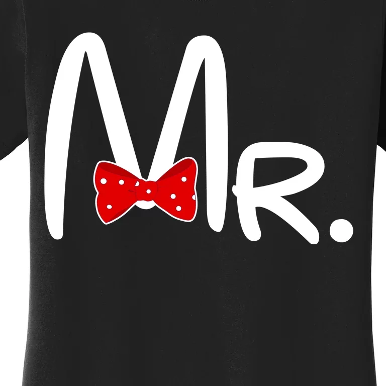 Mr. Bow Tie Cute Matching Couples Women's T-Shirt