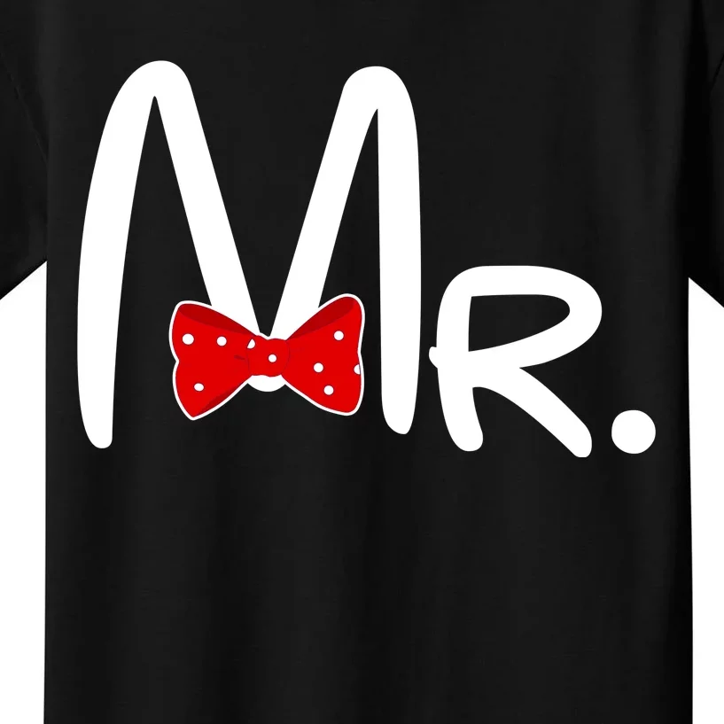 Mr. Bow Tie Cute Matching Couples Kids T-Shirt