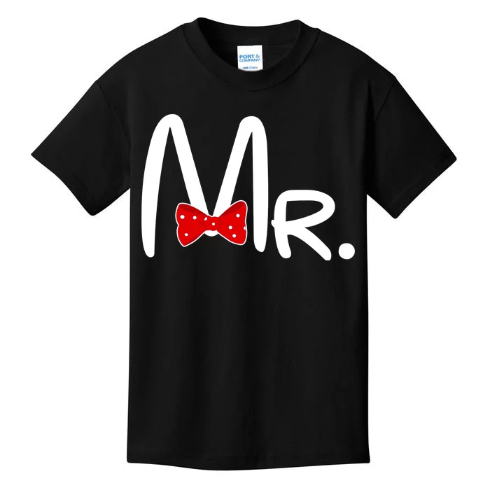 Mr. Bow Tie Cute Matching Couples Kids T-Shirt