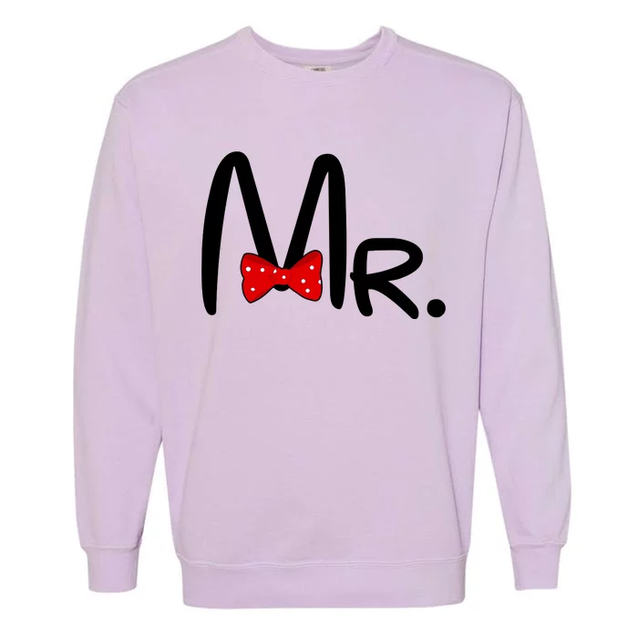 Mr. Bow Tie Cute Matching Couples Garment-Dyed Sweatshirt