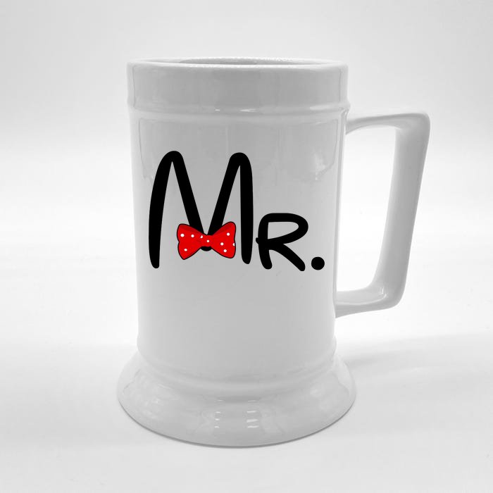 Mr. Bow Tie Cute Matching Couples Front & Back Beer Stein