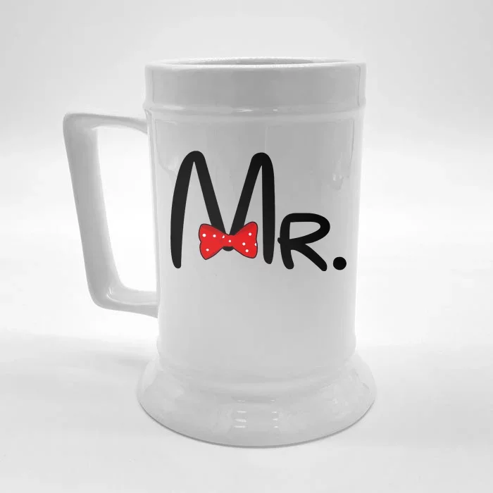 Mr. Bow Tie Cute Matching Couples Front & Back Beer Stein