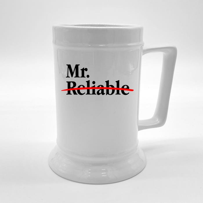 Mr. Unreliable Front & Back Beer Stein