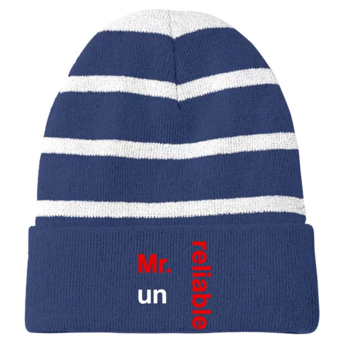 Mr. Unreliable Oklahoma Basketball Striped Beanie with Solid Band