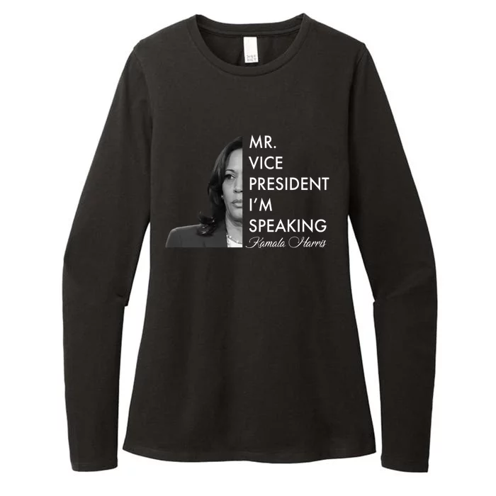 Mr Vice President I'm Speaking Kamala Harris Portrait Womens CVC Long Sleeve Shirt