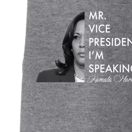 Mr Vice President I'm Speaking Kamala Harris Portrait Doggie 3-End Fleece Hoodie