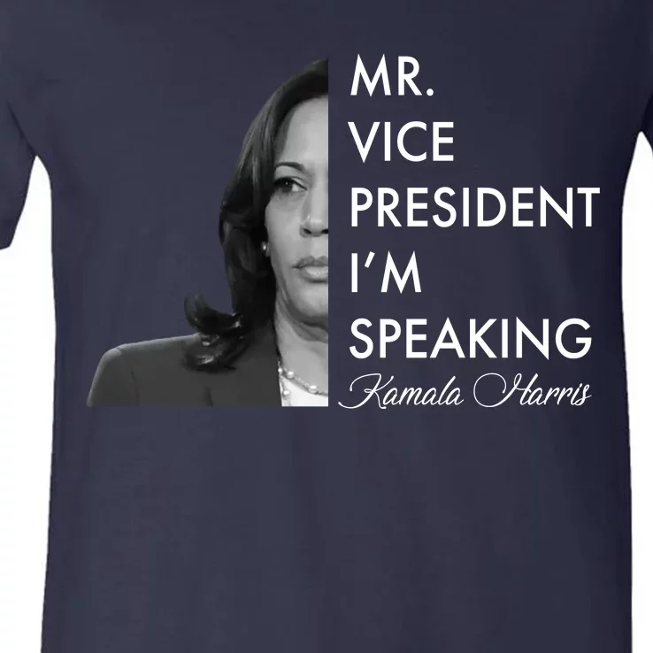 Mr Vice President I'm Speaking Kamala Harris Portrait V-Neck T-Shirt