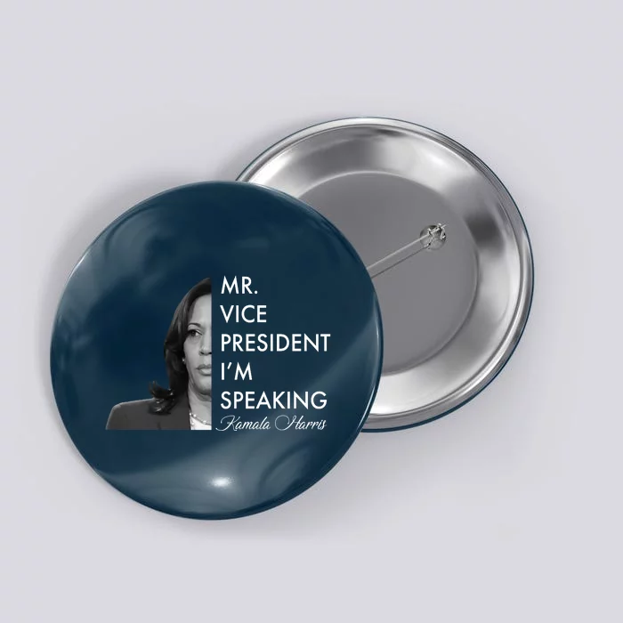 Mr Vice President I'm Speaking Kamala Harris Portrait Button