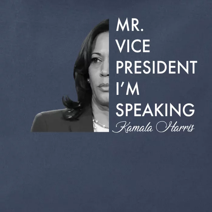 Mr Vice President I'm Speaking Kamala Harris Portrait Zip Tote Bag