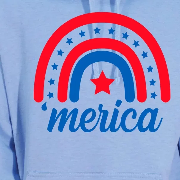 Merica Rainbow 4th Of July Celebration Unisex Surf Hoodie