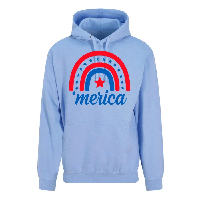 Merica Rainbow 4th Of July Celebration Unisex Surf Hoodie