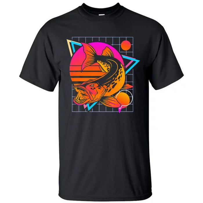 Men's big and tall t-shirt funny fishing shirt bass trout fish tall tee  shirt