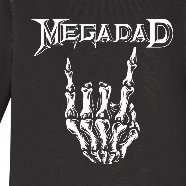 Megadad Retro 90s Hard Rock Band Heavy Metal Baby Long Sleeve Bodysuit