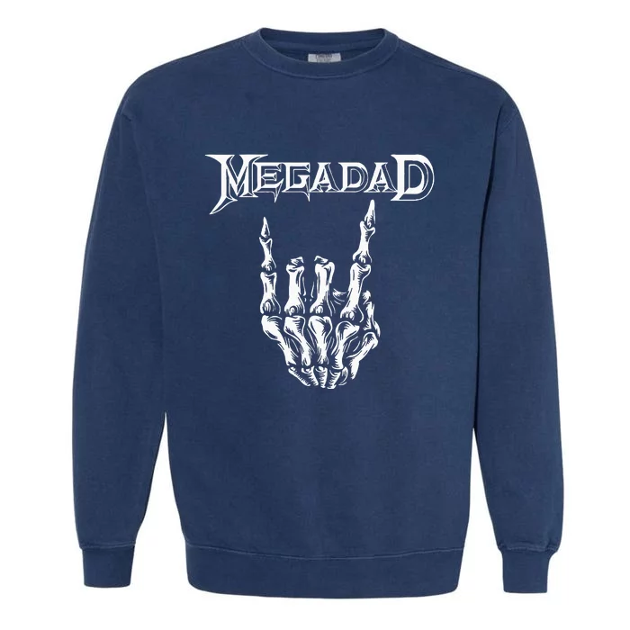 Megadad Retro 90s Hard Rock Band Heavy Metal Garment-Dyed Sweatshirt