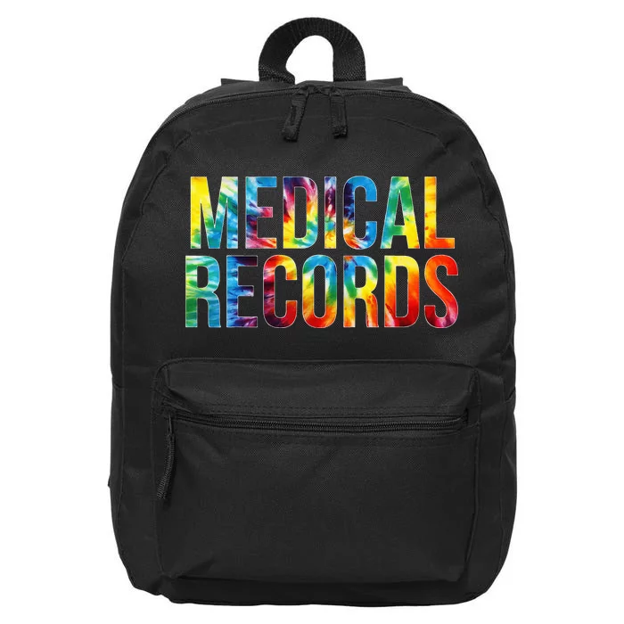 Medical Records Appreciation Day Tie Dye For Women For Work 16 in Basic Backpack