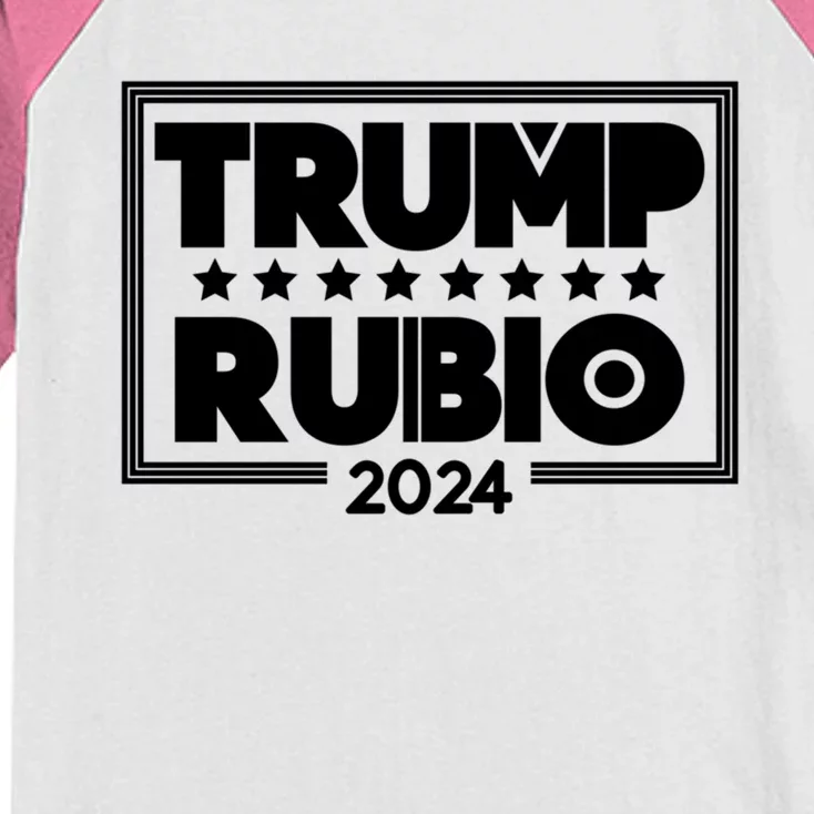 Marco Rubio And Donald Trump Election 2024 Gift Kids Colorblock Raglan Jersey