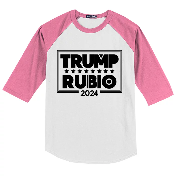 Marco Rubio And Donald Trump Election 2024 Gift Kids Colorblock Raglan Jersey