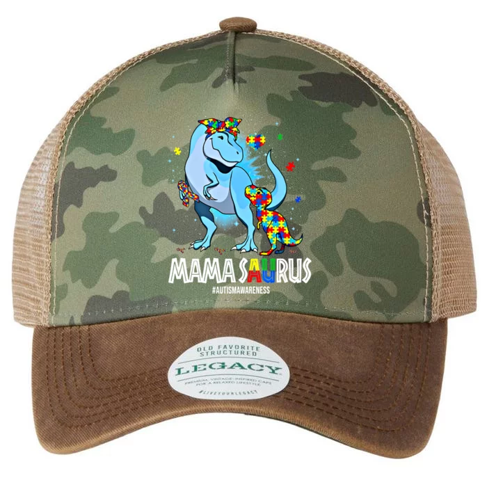 Mamasaurus Rex Autism Awareness Autistic MotherS Day Funny Gift Legacy Tie Dye Trucker Hat