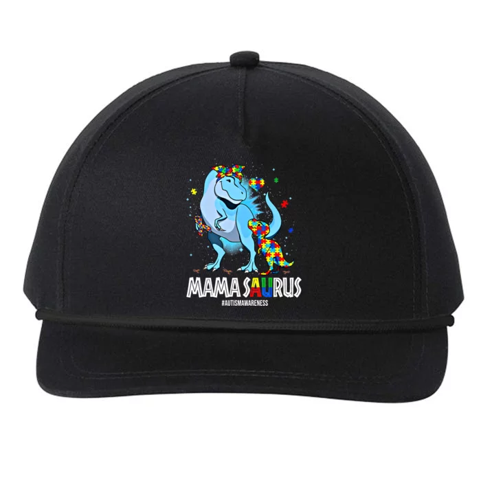 Mamasaurus Rex Autism Awareness Autistic MotherS Day Funny Gift Snapback Five-Panel Rope Hat