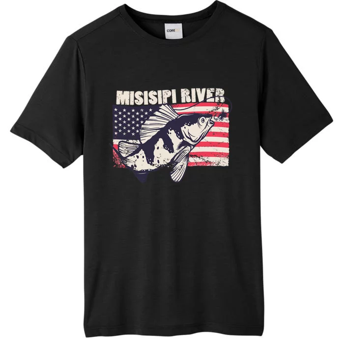 Mississippi river American Flag Patriotic fishing therapy ChromaSoft Performance T-Shirt