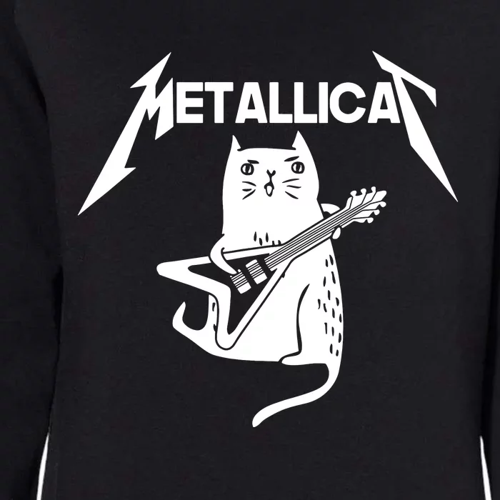 Metallicat Rock Band Guitar Womens California Wash Sweatshirt