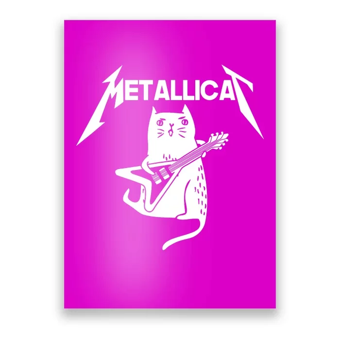 Metallicat Rock Band Guitar Poster