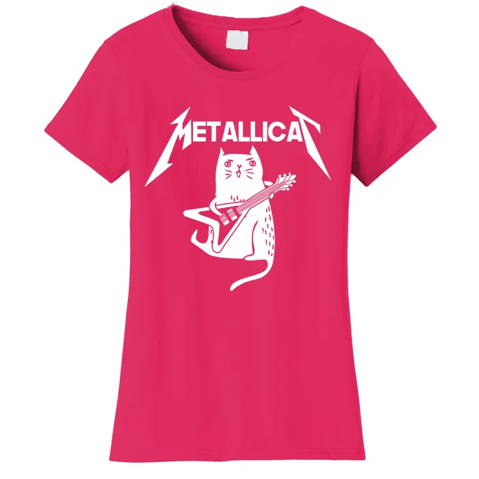 Metallicat Rock Band Guitar Women's T-Shirt