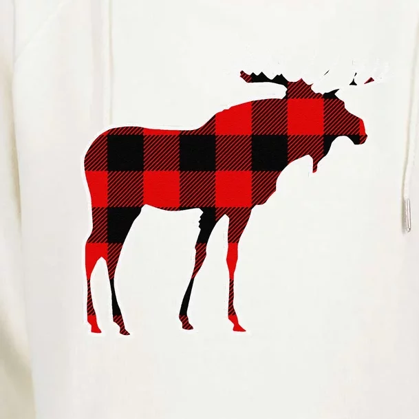 Moose Red Buffalo Plaid Deer Elk Matching Pj Family Gift Womens Funnel Neck Pullover Hood