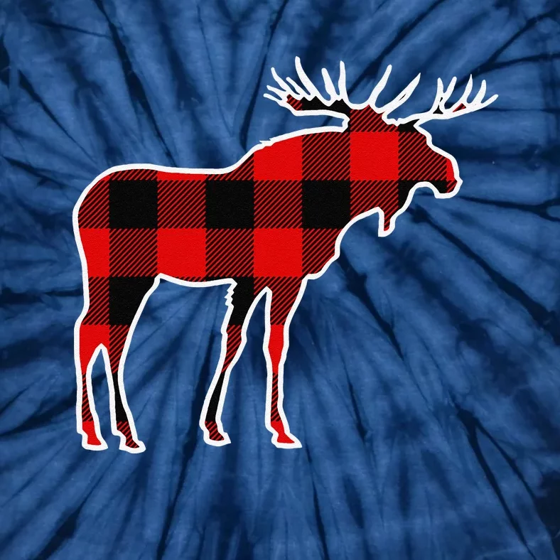 Moose Red Buffalo Plaid Deer Elk Matching Pj Family Gift Tie-Dye T-Shirt