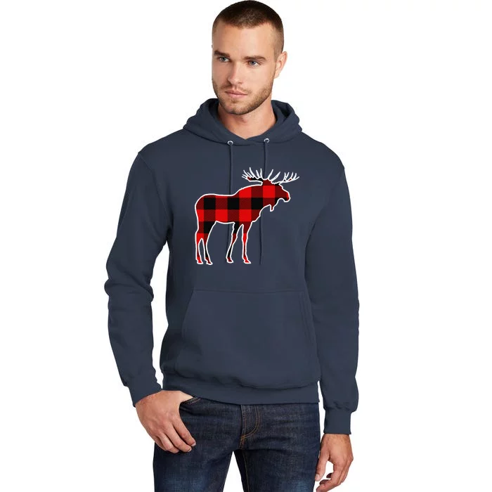 Moose Red Buffalo Plaid Deer Elk Matching Pj Family Gift Tall Hoodie