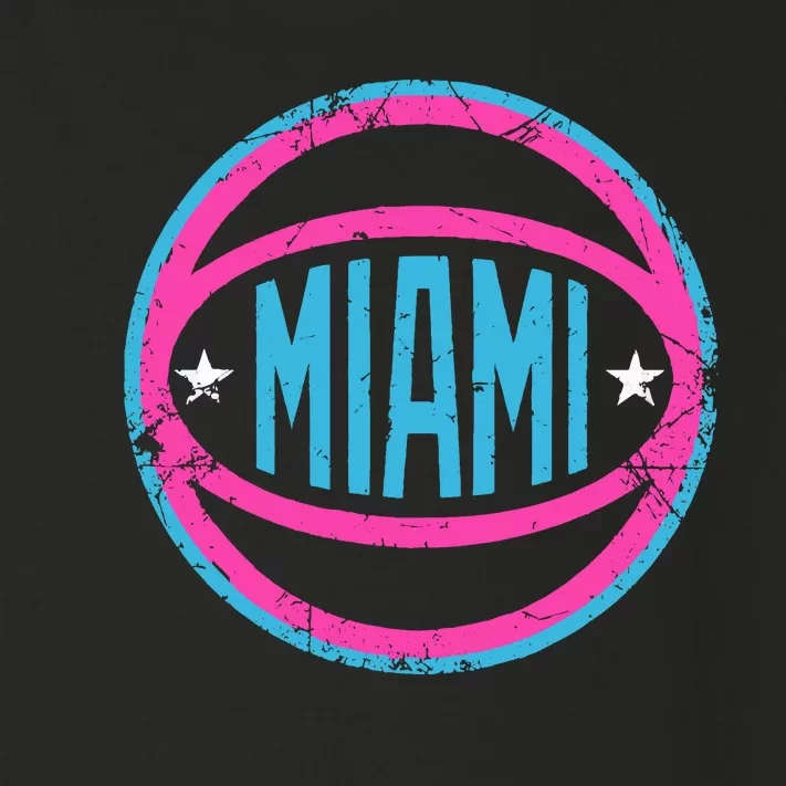 Miami Retro Basketball Nights Toddler Long Sleeve Shirt